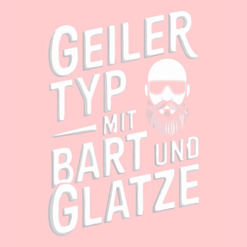 Geiler Typ Mit Bart & Glatze Glatzkopf Bartträger