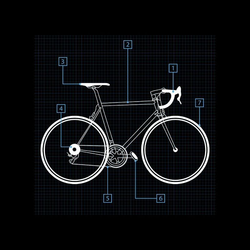 Conception vintage de cyclistes de Bicycle Blueprint