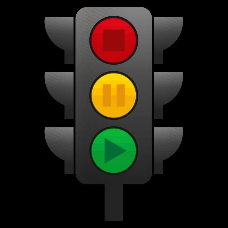 Feu de circulation (arrêt, pause, lecture)