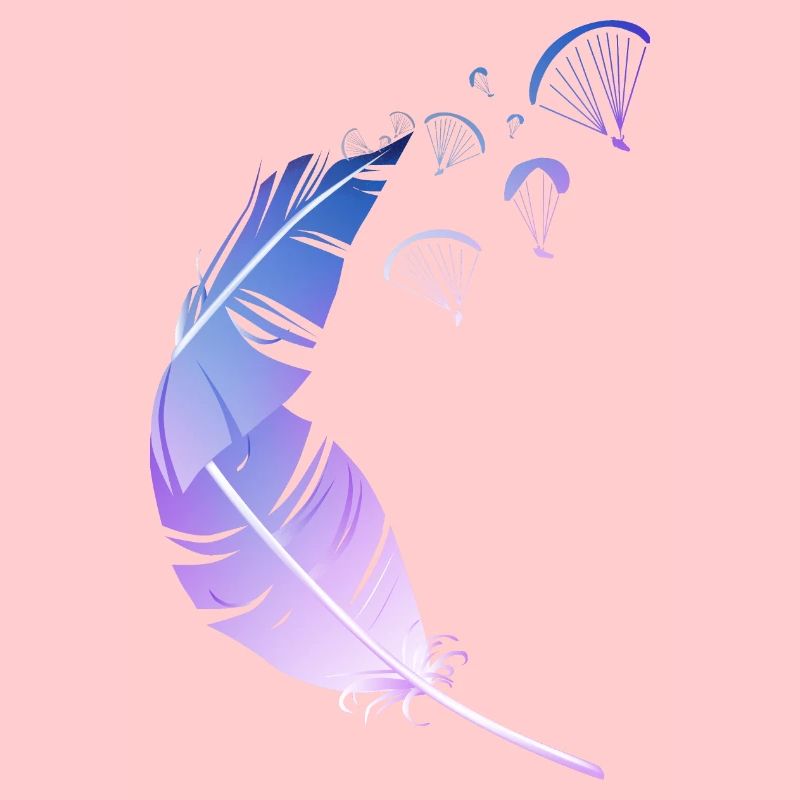 Feather Paragliding blue purple
