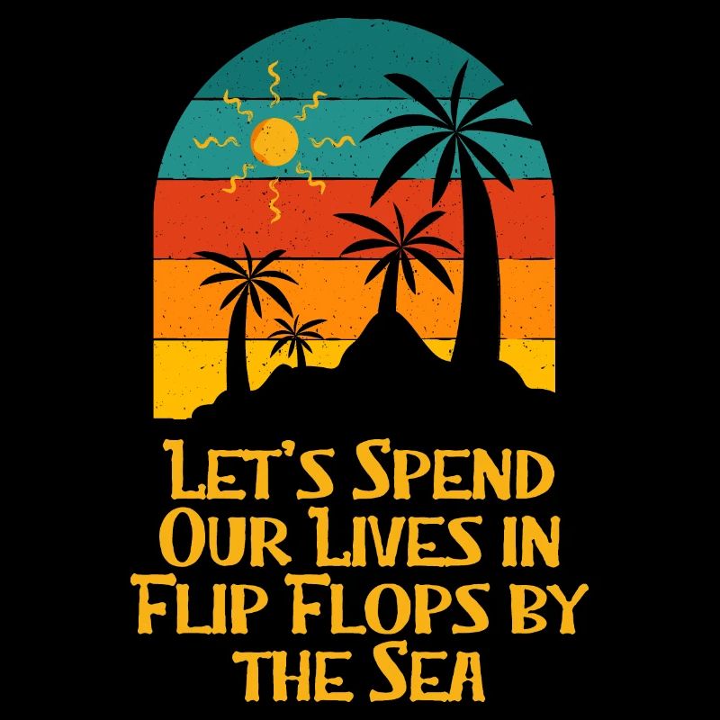 Spend Lives in Flip Flops by Sea Beach Summer