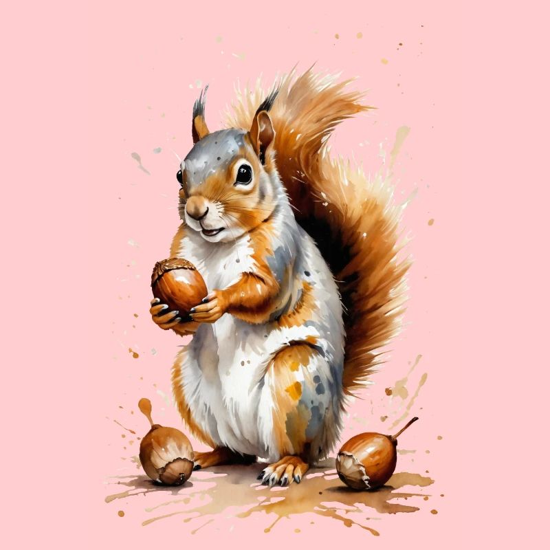 Eichhörnchen mit Eichel - Autumn Delight