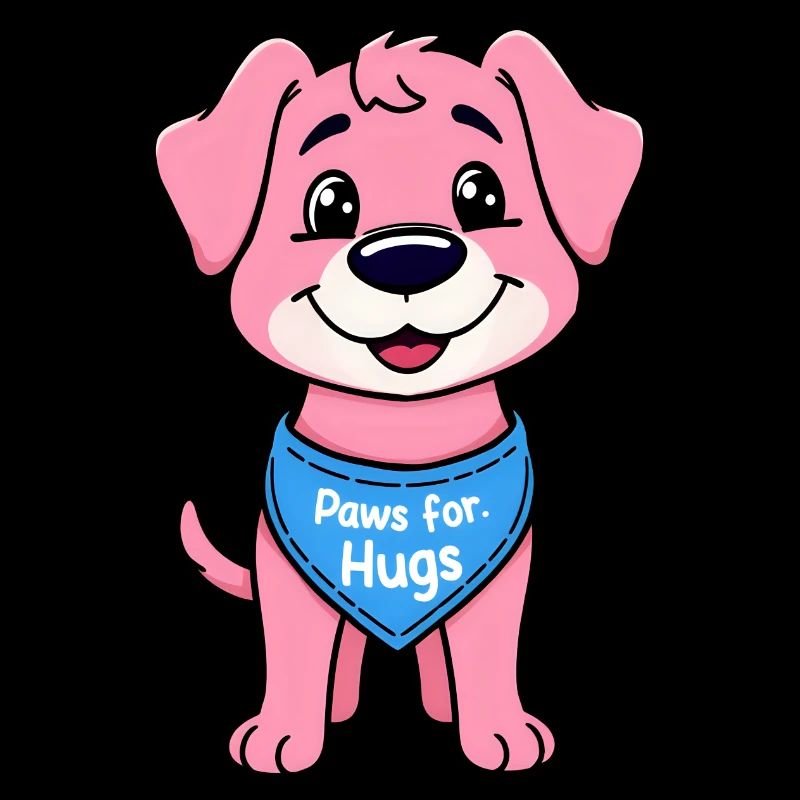 Adorable chiot rose debout