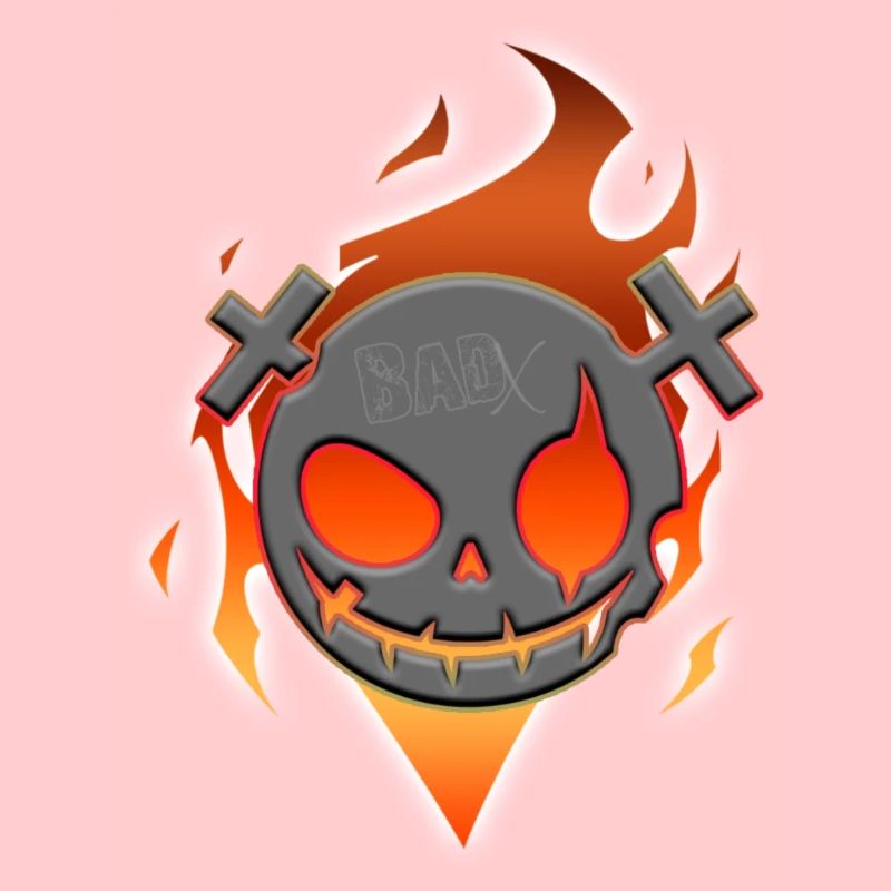 Comic Flame Skull