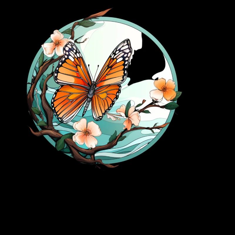 Beau design de papillon sur la branche