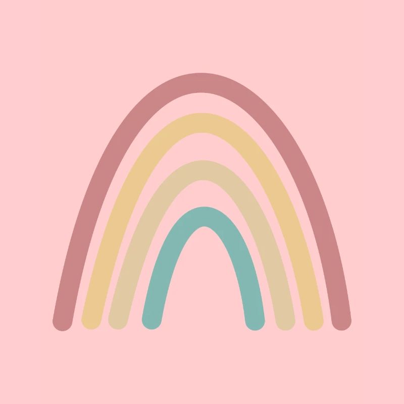 Boho Regenbogen Retro Geschenkidee