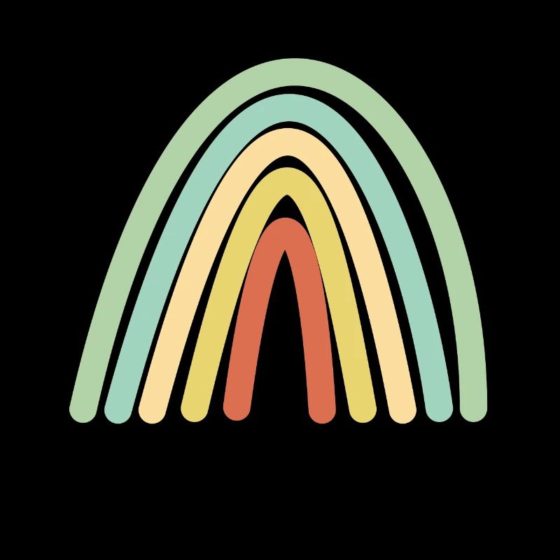 Boho rainbow retro gift idea