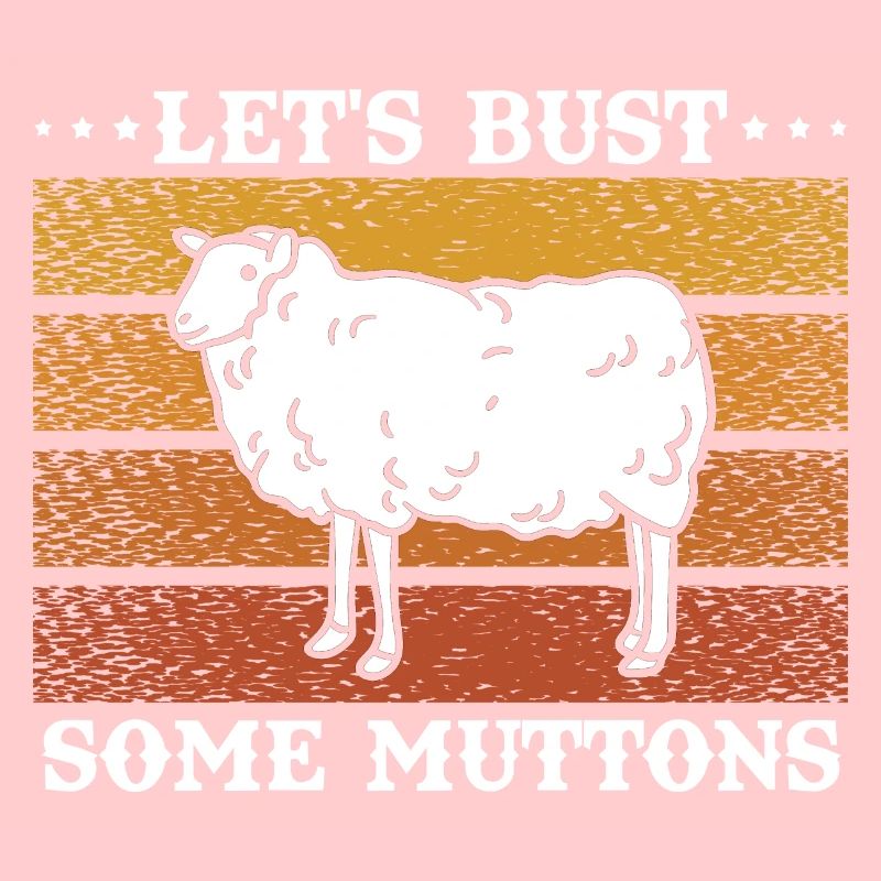 Let's Bust Some Muttons Vintage Sheep Gift