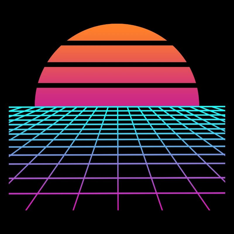Synthwave Sunset. Maler Gift