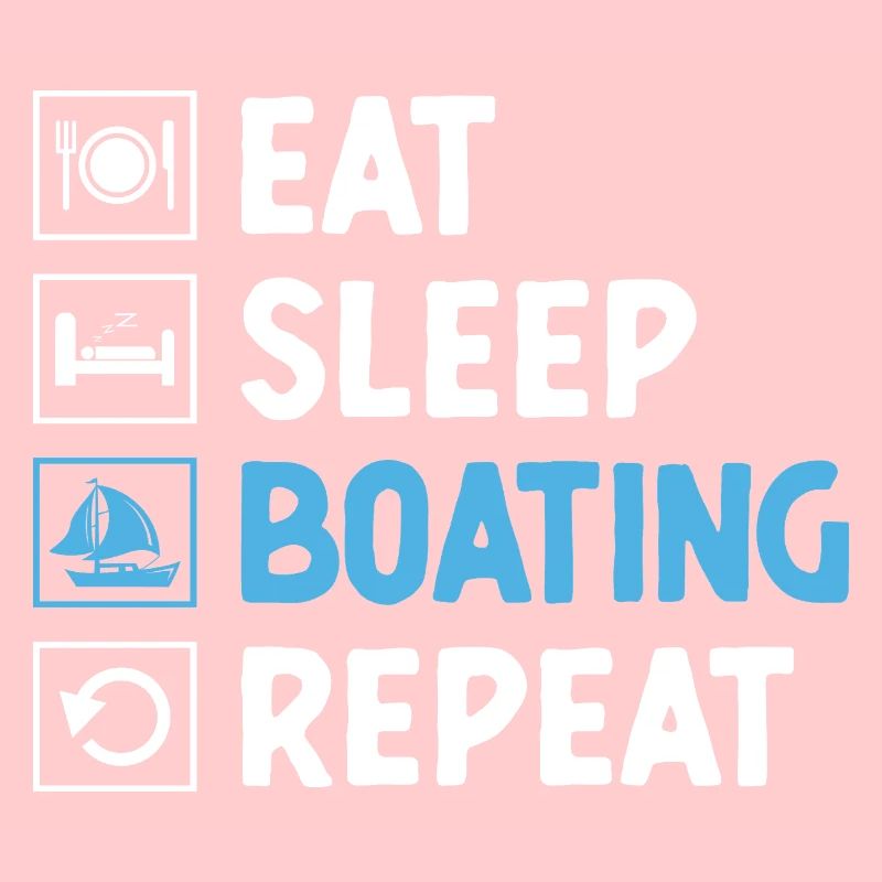 Essen, Schlaf, Bootfahren, Paddelboot