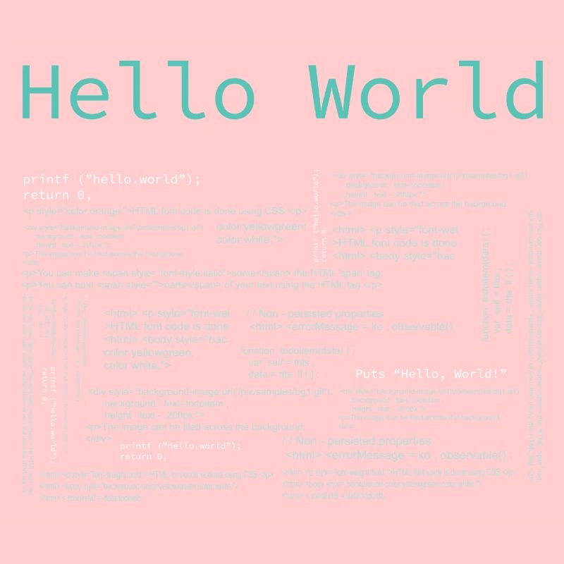 Hello World - Computer Pr... Programmeur & Nerd