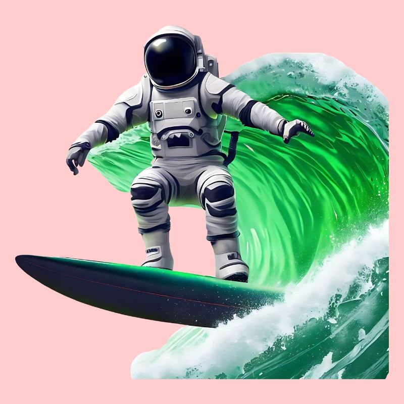 Astronaute de surf Green Waves