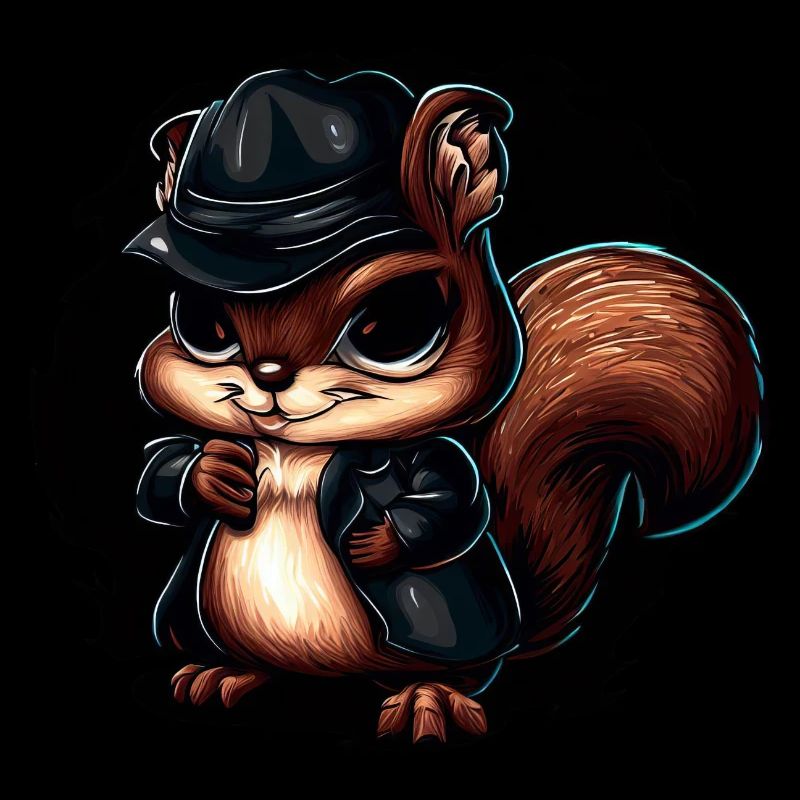 Cool gangster squirrel design