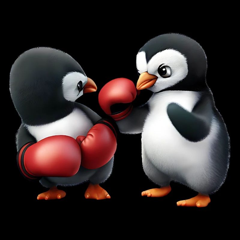 Match de boxe Penguin