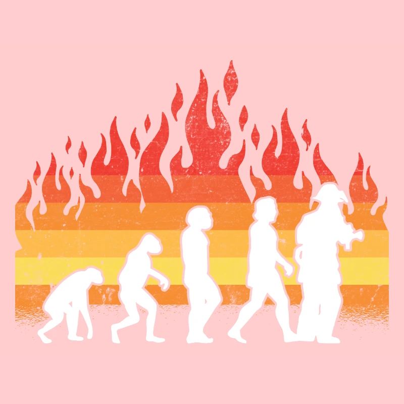 Evolution Pompier Rétro Métier de Pompier