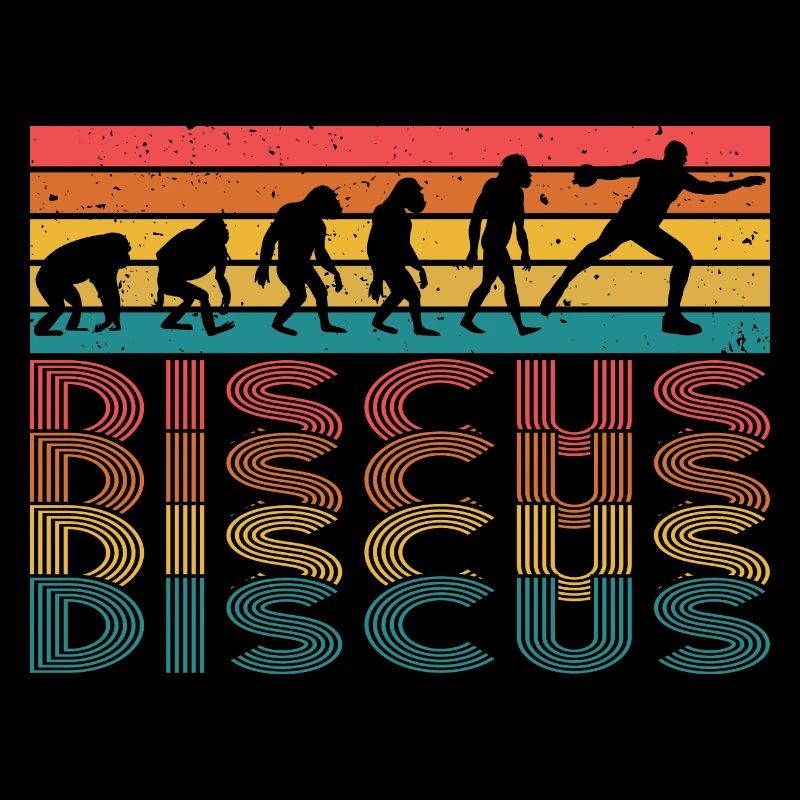 Diskus Athlete Vintage Retro Discus Werfer