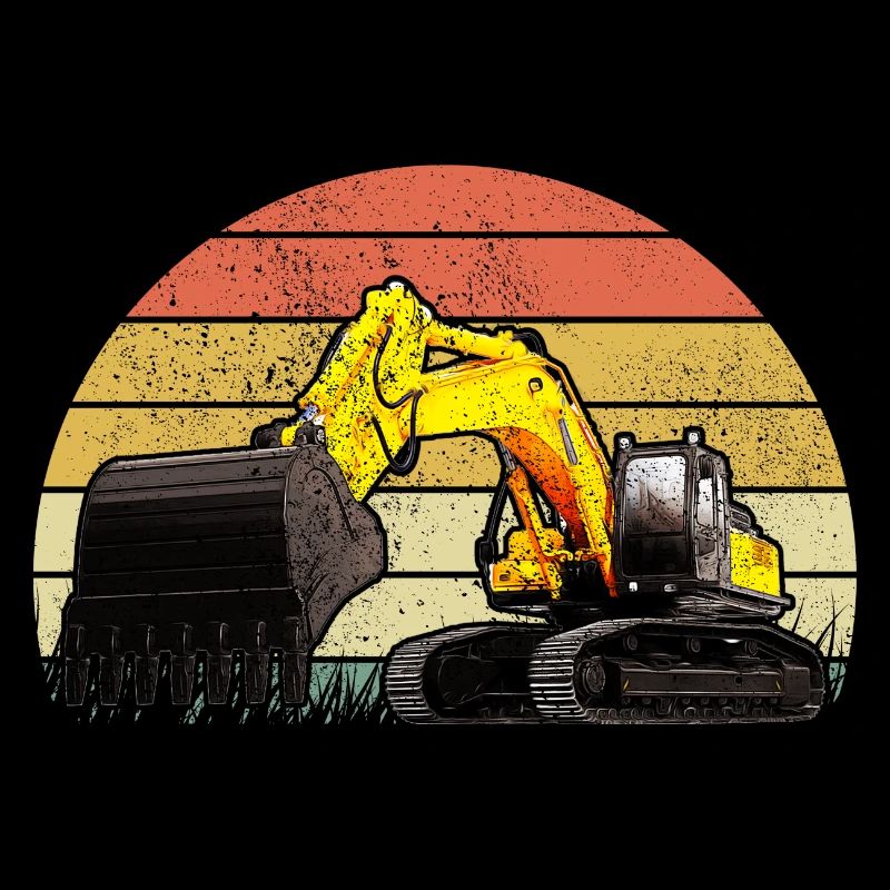 Baggerfahrer Bauarbeiter Bagger