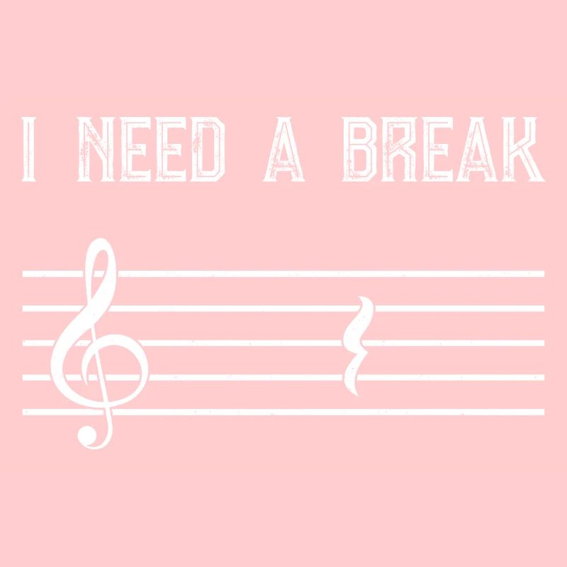 Musician Gift Saying I Need A Break Music Note