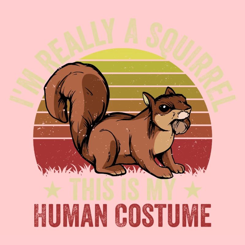 Forêt rétro Je suis vraiment un écureuil C’est mon Huma