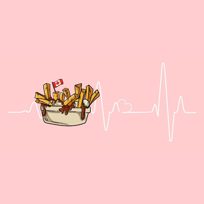 Kanadische Poutine Pommes Frites Mittagessen