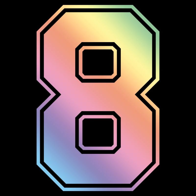 8 Zahl Bunt