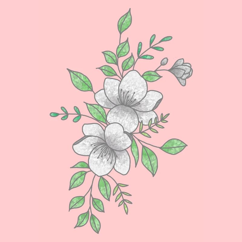 Weiße und graue Blume