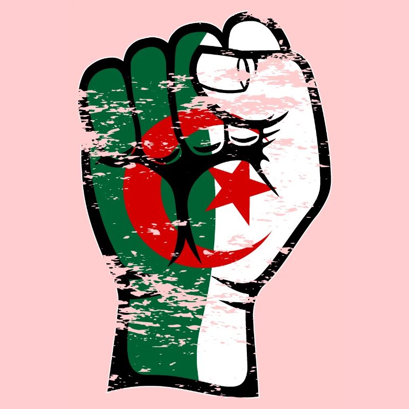 Drapeau de l’Algérie Poing Main Symbole utilisé