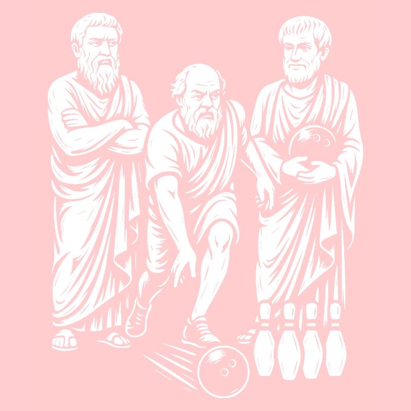 Les philosophes grecs antiques jouent au bowling