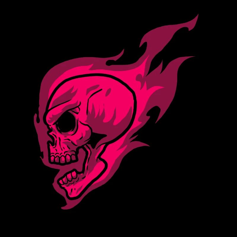 Skull Fire Human Head Skeleton Bone Bony Mask Gift