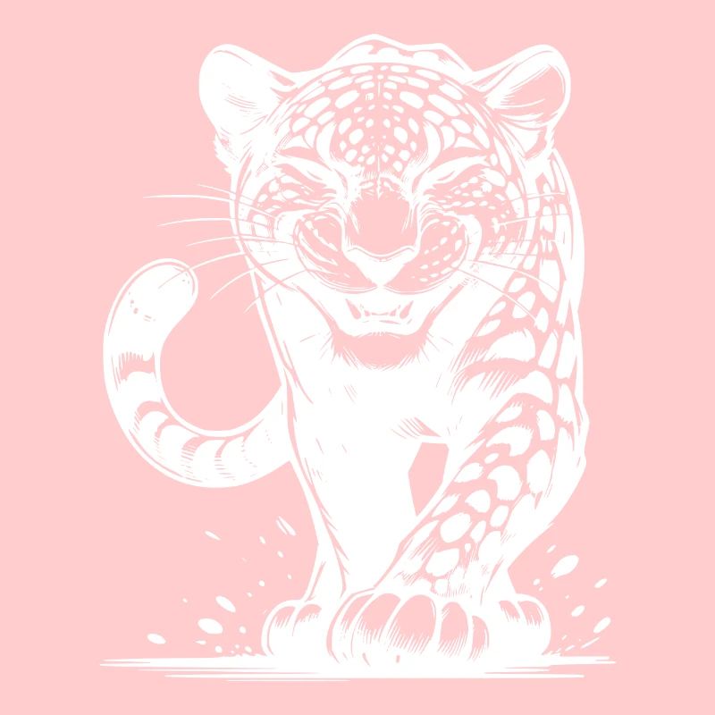 Listiger Leopard jagend mit Flecken