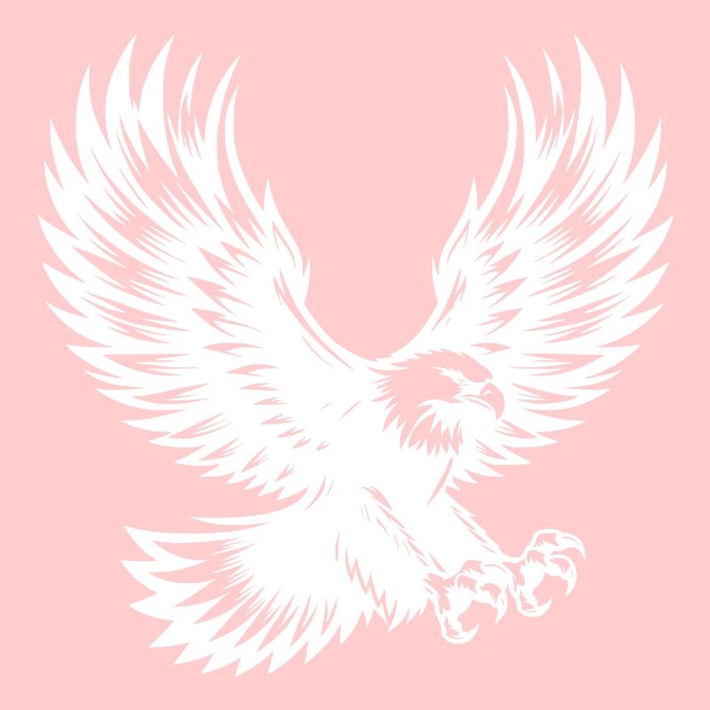 Oiseau aigle puissant aux ailes déployées