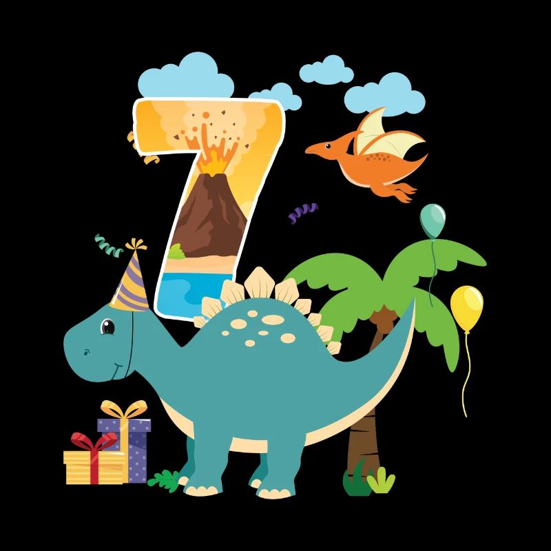 7. Geburtstag Brachiosaurus Dinosaurier Geschenk