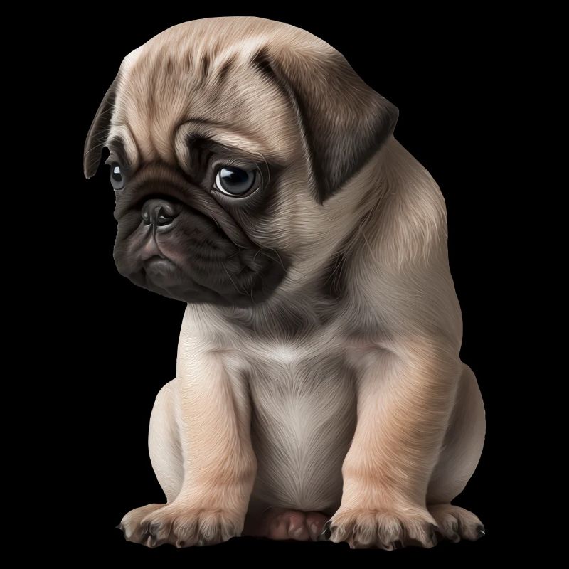 Chiot carlin timide