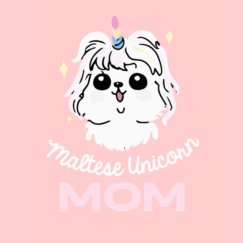 Maltesische Einhorn-Mutter Hund Retro