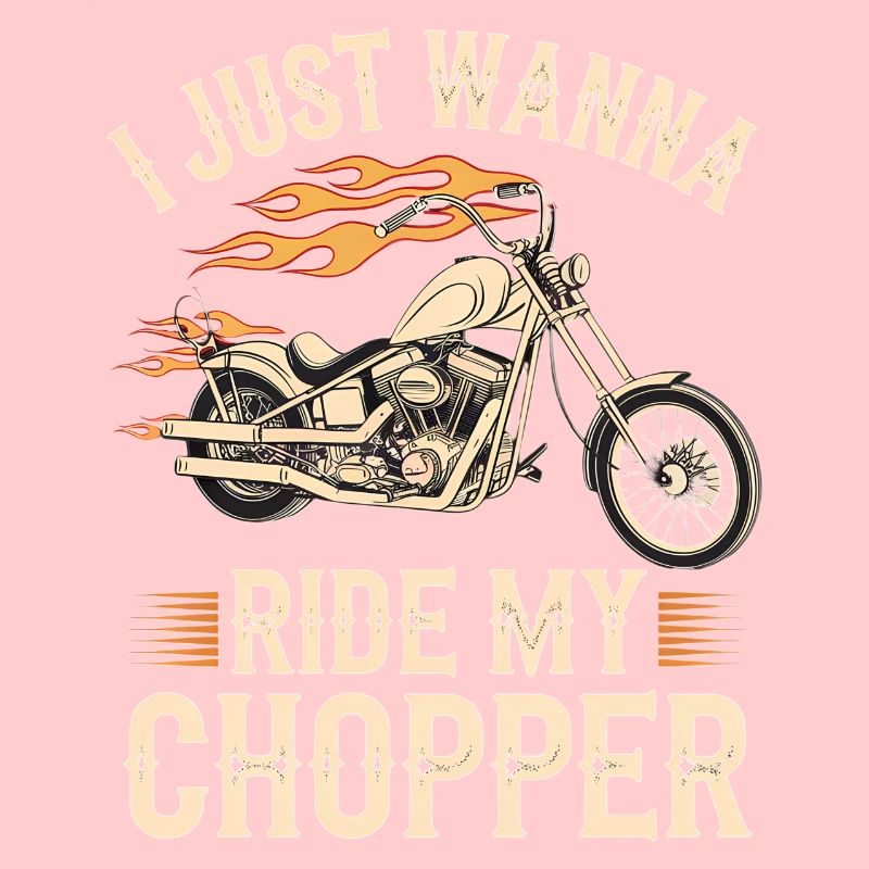 Flammender Chopper Motorrad