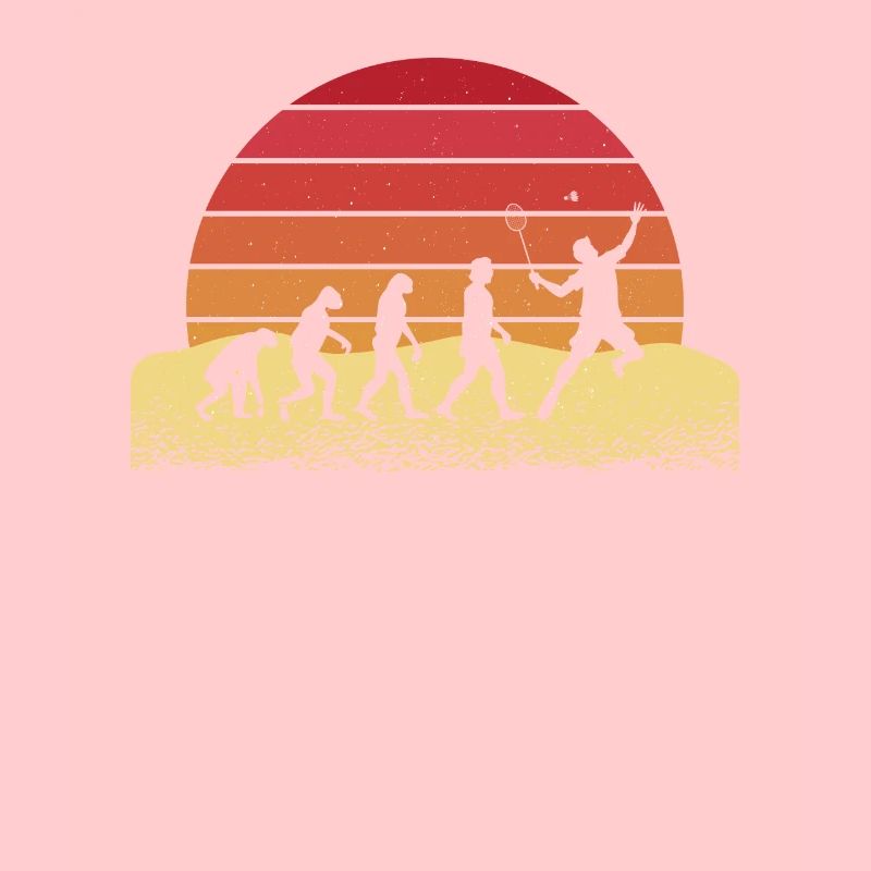 Evolution Badminton Rétro Coucher de soleil Design