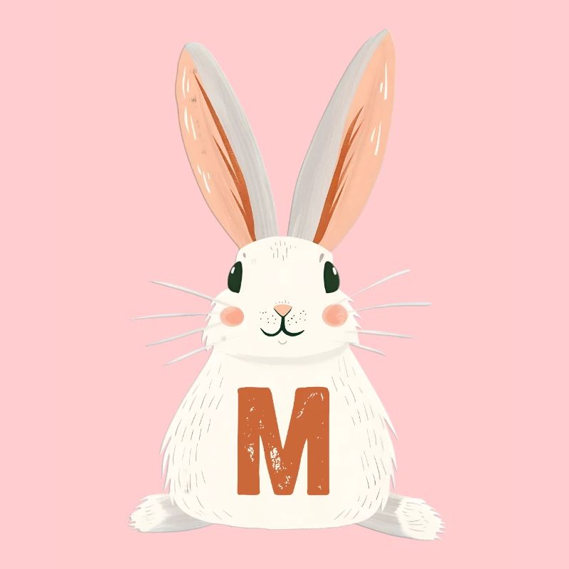 M -Letter - Bunny - Personalizable