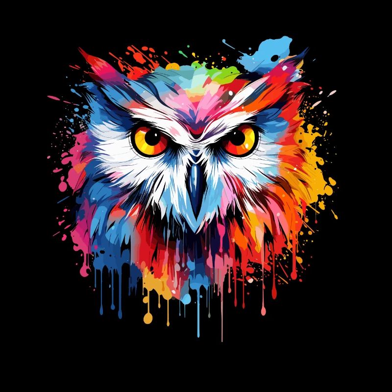 Eule Abstrakte Kunst Künstlerischer Vogel
