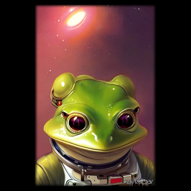 Frog Amphibian Astronaut Future Sci-Fi Technology