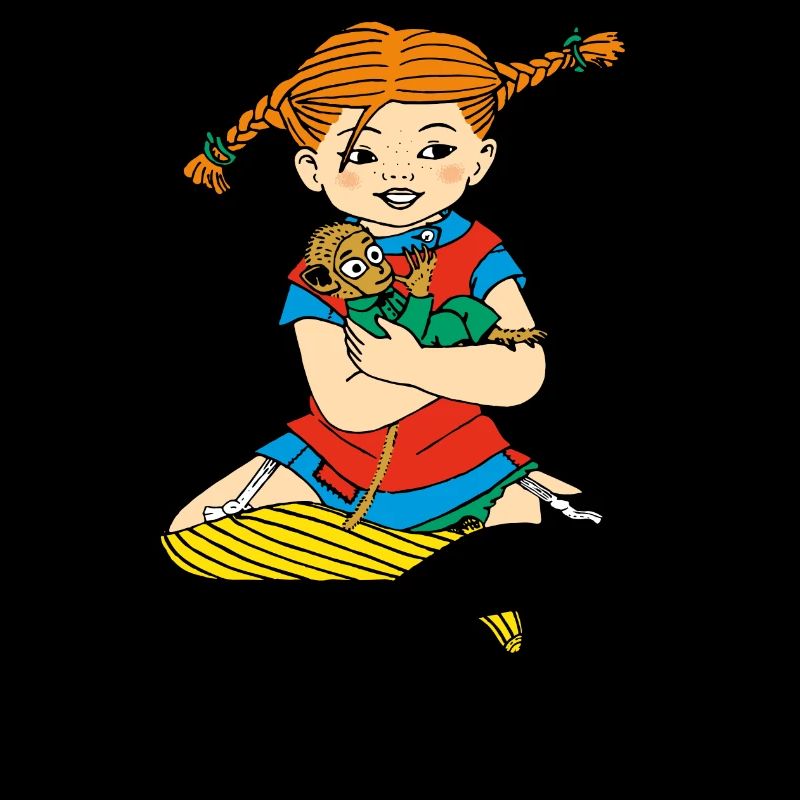 Pippi Longstocking Together With Mr Nilsson