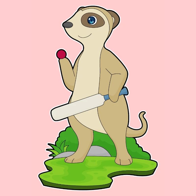 Erdmännchen Cricket Cricketschläger