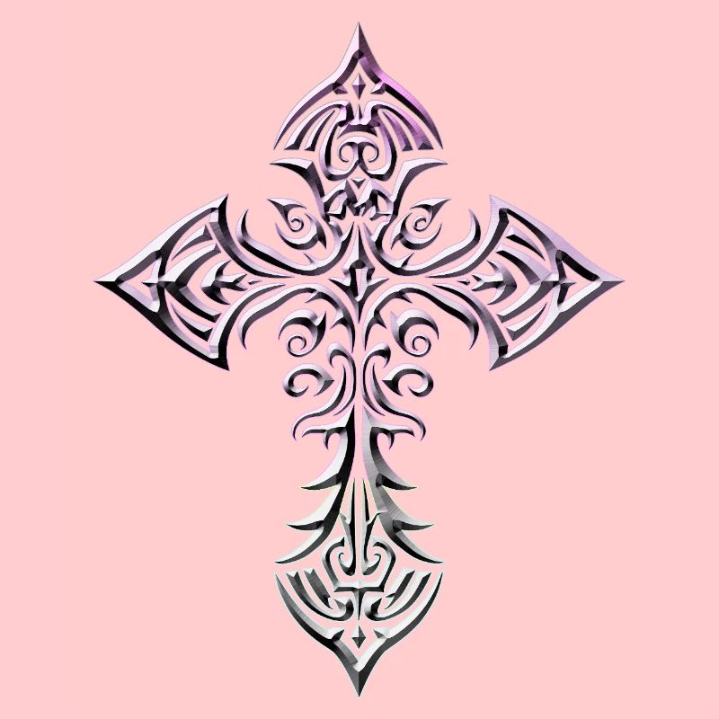 Cruciform Tribal Gradient Cross