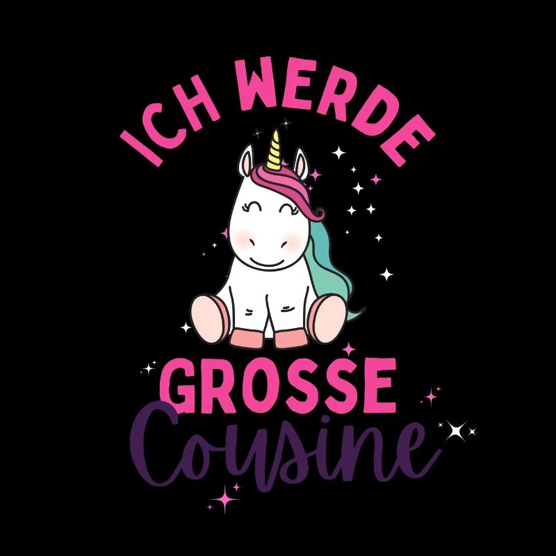 Ich werde Große Cousine 2024 Loading Einhorn Herz