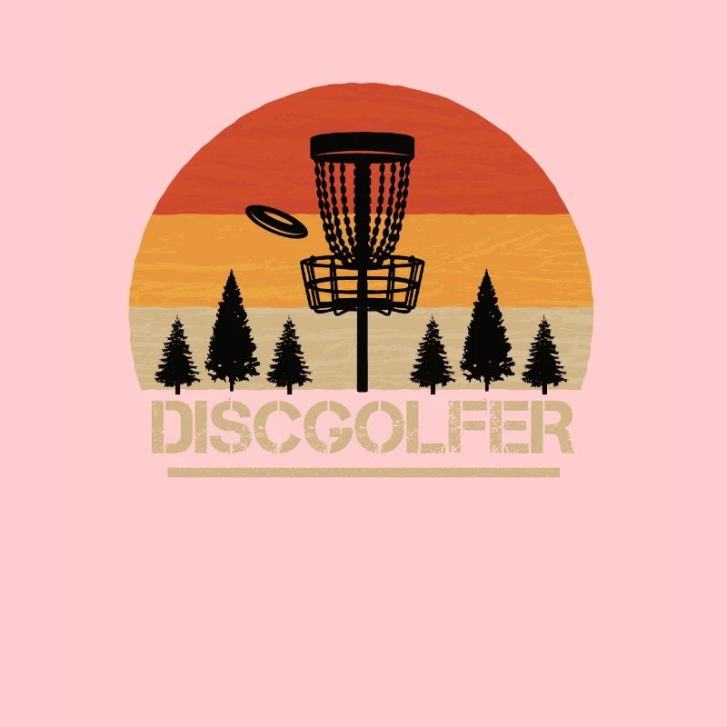 Discgolfer Discgolf Korb Retro Disc Golf