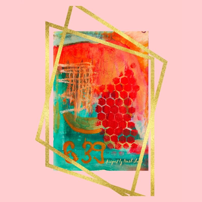 Abstrakte Verschmelzung mit lebendigen Sechsecken