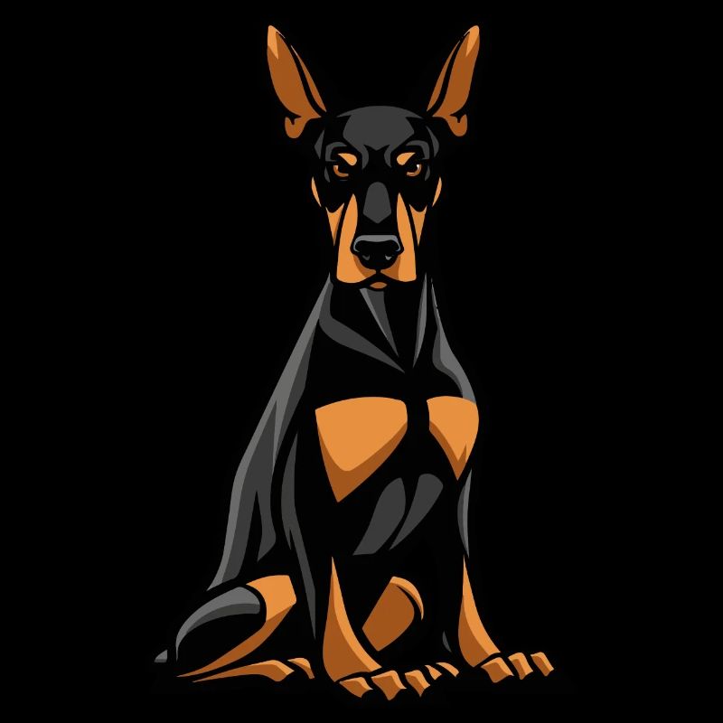 Dobermann Hund Comic