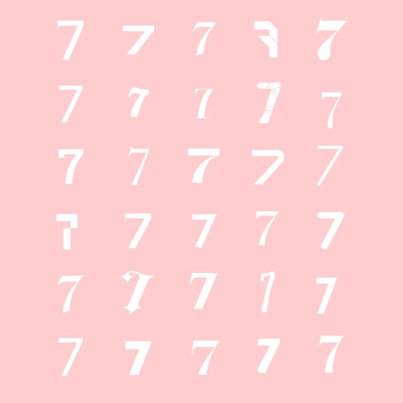 Sevenfold Glyph Grid numerology