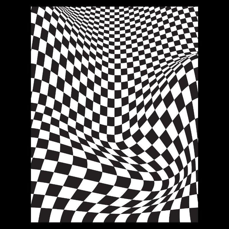 Illusion à damier déformée