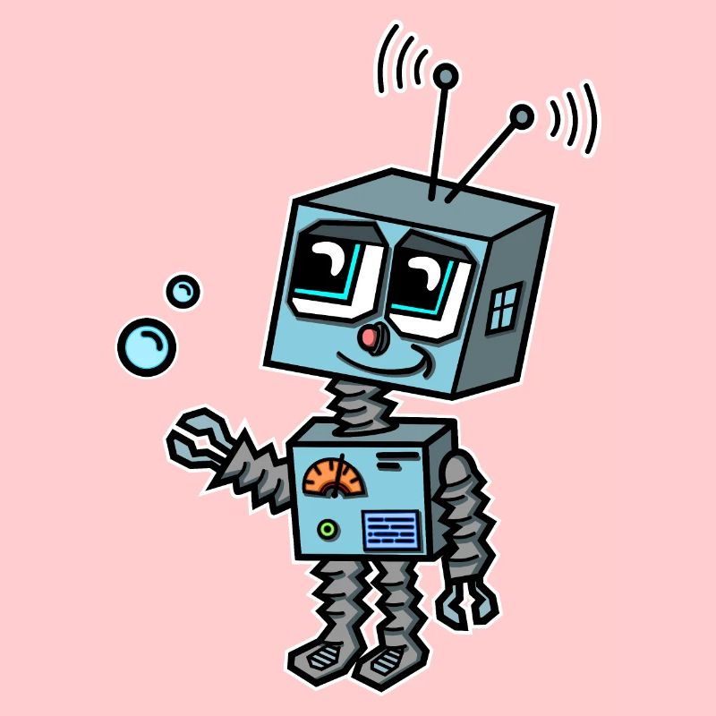 Humanoider Roboter Junge Kind aus der Zukunft