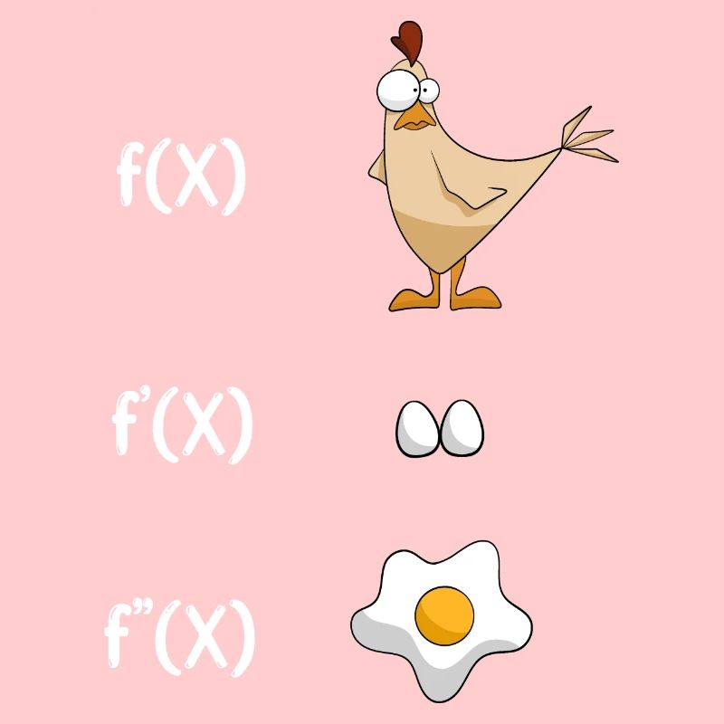 Dérivation mathématique Poulet Élève Enseignant Cadeau